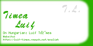 timea luif business card